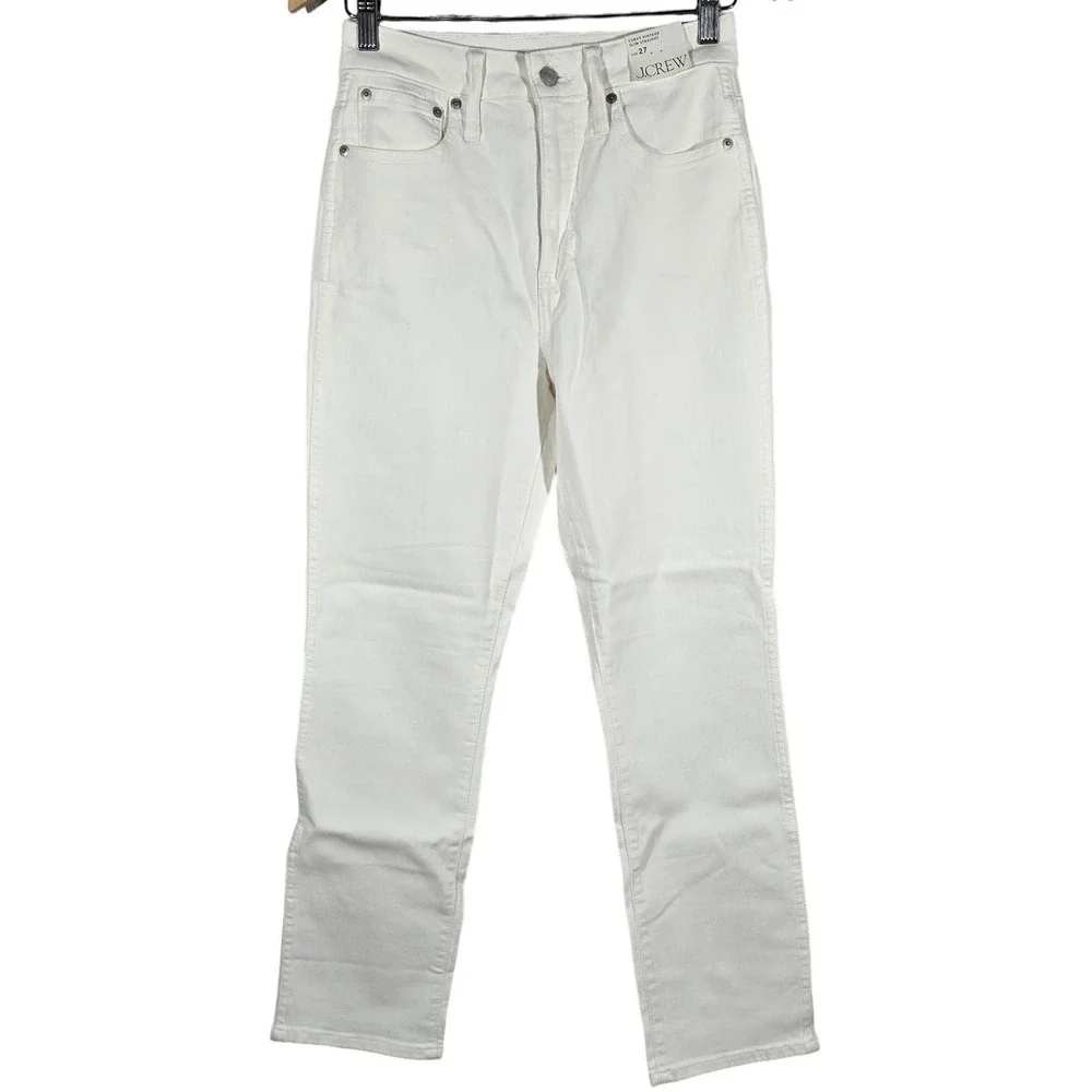 J. Crew Curvy Vintage Slim Straight Jeans White Size 27‎ Style BP494